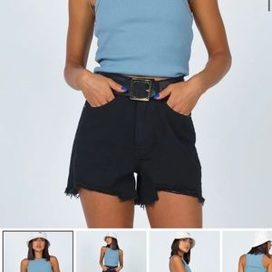 Princess Polly Black Denim Jean Shorts